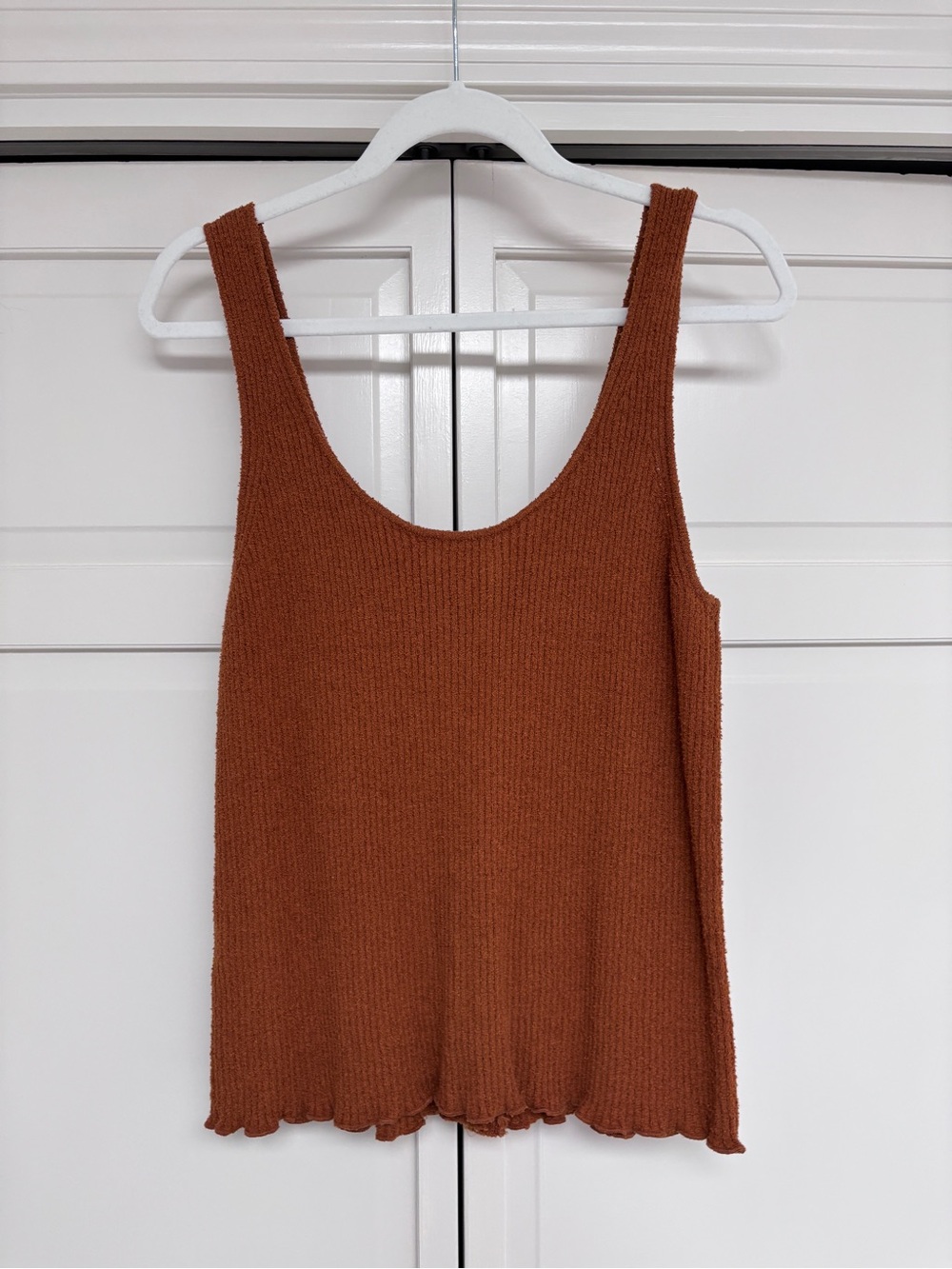 Madewell Rust Knit Button-Front Tank Top - Picture 4 of 4